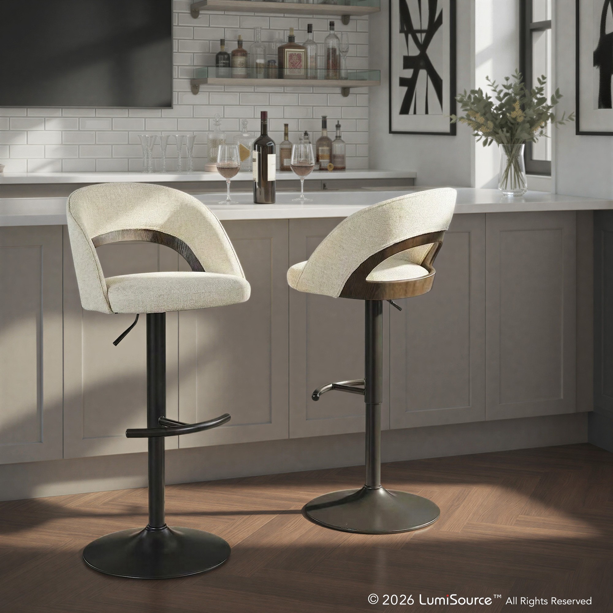 Reno Adjustable Barstool - Set Of 2